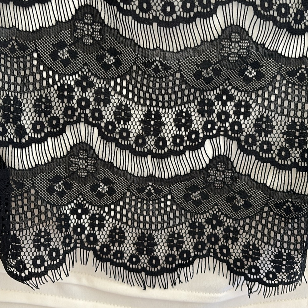 Sangria black & white dress with lace size 6 - Picture 3 of 5